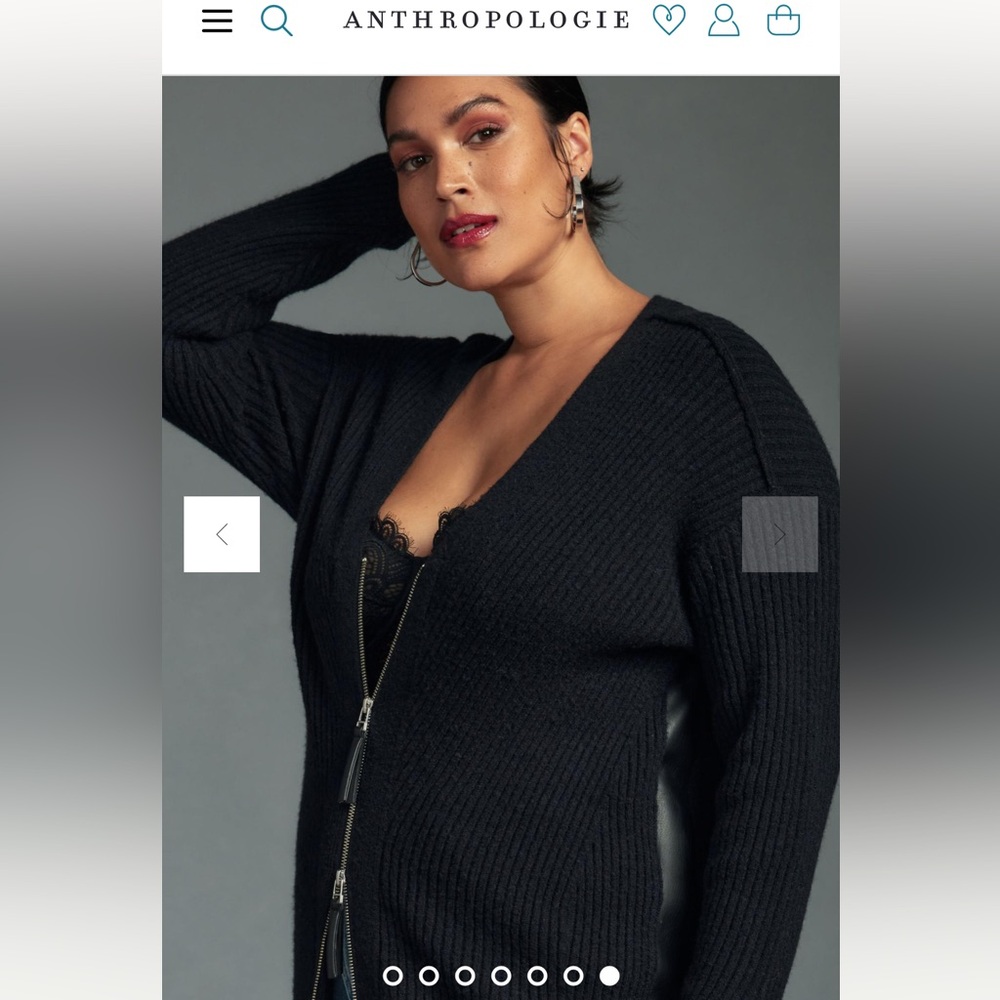 Anthropoligie Pilcro Zip Cardigan Duster - Picture 2 of 4